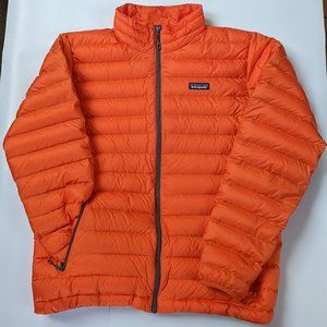Men's Patagonia L Orange  Down Sweater Jacket